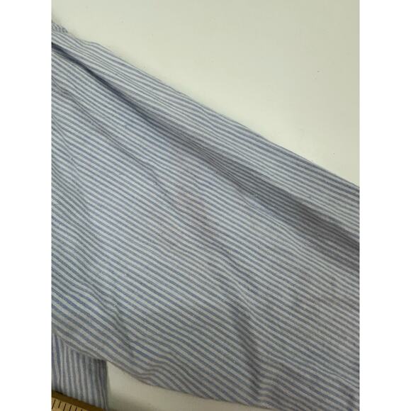 New York Aspects Womens Shirt Size Medium Blue Striped Button Up Long Sleeve VTG - Picture 12 of 13